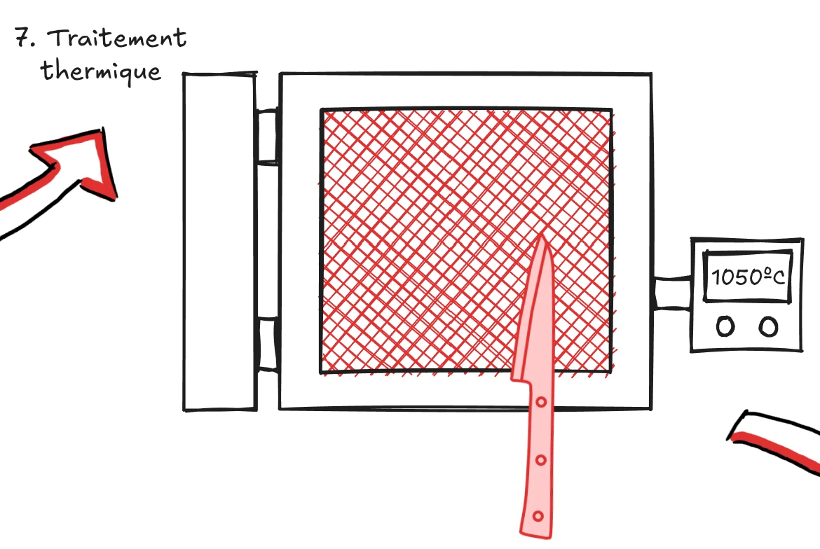 Illustration montrant le traitement thermique
