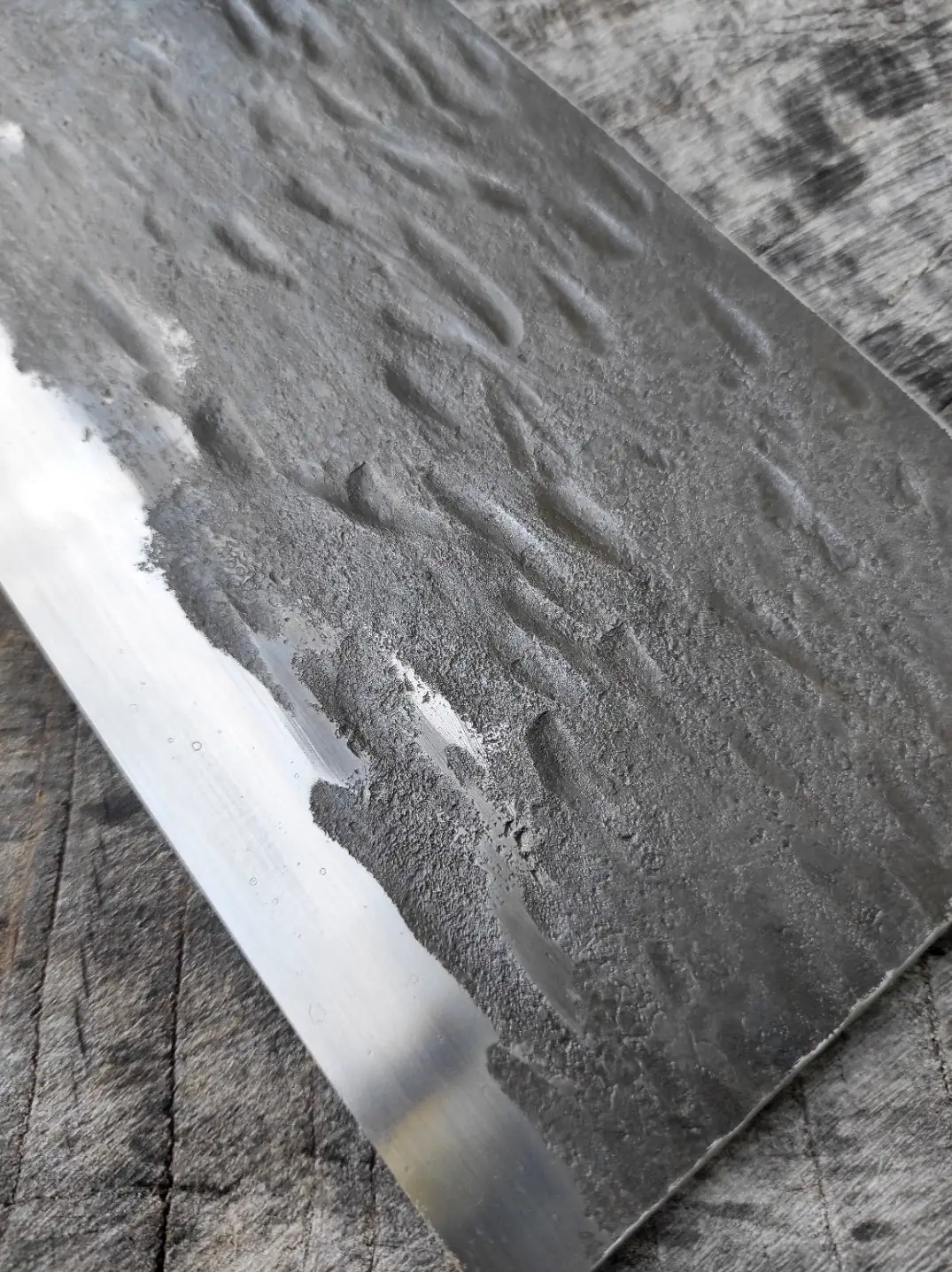 Picture of a forged cleaver knife