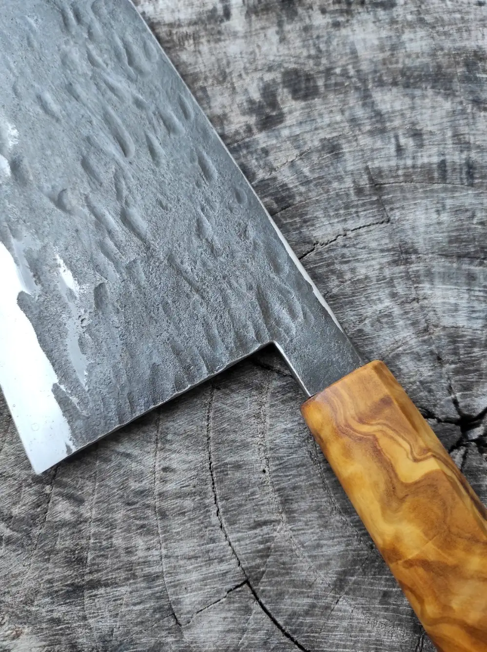 Picture of a forged cleaver knife
